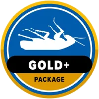gold + package badge icon