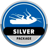 silver package badge icon